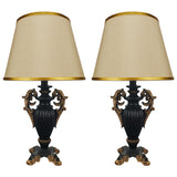 Pair of Black & Golden Elegant Table Lamps for Bedroom - TL61