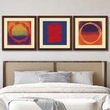 Set of 3, Radiant Abstract Collage Wall Art Frames - BF04