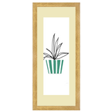 Set of 3, Abstract Green Pots Collage Wall Art Frames - BF06