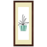 Set of 3, Abstract Green Pots Collage Wall Art Frames - BF06