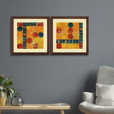 Set of 2, Stimulating Abstract Collage Wall Art Frames - BF110