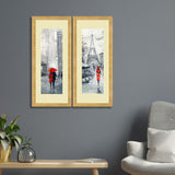 Set of 2, Rain in Paris Collage Wall Art Frames - BF117