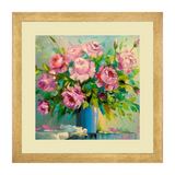 Set of 3, Vibrant Flowers in Vase Collage Wall Art Frames - BF126