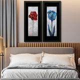 Set of 2, Floral Collage Wall Art Frames - BF140