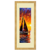 Set of 2, Sunset at Sea Collage Wall Art Frames - BF163