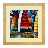 Set of 2, Sailboats at Sea Collage Wall Art Frames - BF165