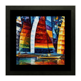 Set of 2, Sailboats at Sea Collage Wall Art Frames - BF165