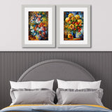 Set of 2, Floral Themed Collage Wall Art Frames - BF174