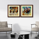 Set of 2, Running Stallions Collage Wall Art Frames - BF179