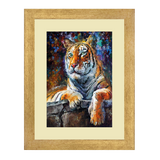 Set of 2, Resting Tiger Collage Wall Art Frames - BF188