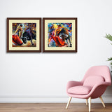 Set of 2, Bullfighting Themed Collage Wall Art Frames - BF191