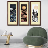 Set of 3, Mountain Scenery Modern Collage Wall Art Frames - BF26