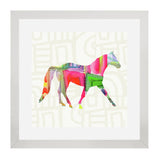 Set of 3, Multicolor Horse Collage Wall Art Frames - BF31