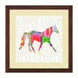 Set of 3, Multicolor Horse Collage Wall Art Frames - BF31