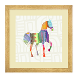 Set of 3, Multicolor Horse Collage Wall Art Frames - BF31