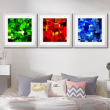 Set of 3, Abstract Shapes Wall Collage Wall Art Frames - BF32