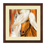 Set of 3, Abstract Colourful Horses Collage Wall Art Frames - BF57