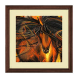 Set of 3, Abstract Colourful Horses Collage Wall Art Frames - BF57