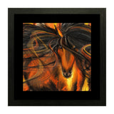 Set of 3, Abstract Colourful Horses Collage Wall Art Frames - BF57