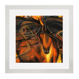 Set of 3, Abstract Colourful Horses Collage Wall Art Frames - BF57