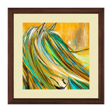 Set of 3, Abstract Colourful Horses Collage Wall Art Frames - BF57