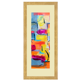 Set of 3, Vibrant Abstract Collage Wall Art Frames - BF63