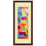 Set of 3, Vibrant Abstract Collage Wall Art Frames - BF63