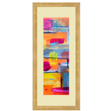 Set of 3, Vibrant Abstract Collage Wall Art Frames - BF63