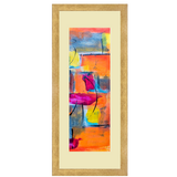 Set of 3, Vibrant Abstract Collage Wall Art Frames - BF63