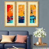 Set of 3, Exquisite Abstract Collage Wall Art Frames - BF83