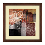 Set of 2, Abstract Floral Collage Wall Art Frames - BF86