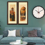 Set of 2, Traditional Historical Buildings Collage Wall Art Frames - BF97