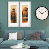 Set of 2, Traditional Historical Buildings Collage Wall Art Frames - BF97