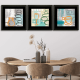 Set of 3, Kitchen Them Abstract Collage Wall Art Frames - BF106