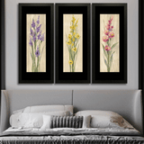 Set of 3, Abstract Colorfull Flowers Collage Wall Art Frames - BF139