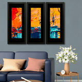 Set of 3, Exquisite Abstract Collage Wall Art Frames - BF83