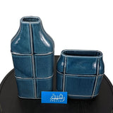 Set of 2 Blue Vase for Table Décor - GD620