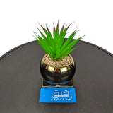 Planter with Ceramic Pot on Metal Stand for Table Decor - GD657