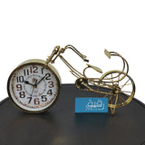 Golden Metallic Bicycle with clock Table Decor - GD746