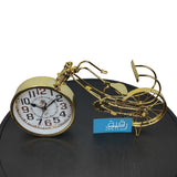 Golden Metallic Bicycle with clock Table Decor - GD746