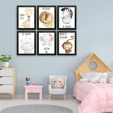Set of 6, Nursery Wall Frames for Kids Room - KF07