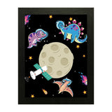 Set of 4, Astronaut Themed Alphabets & Numbers Wall Frames for Kids Room - KF11