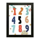 Set of 4, Astronaut Themed Alphabets & Numbers Wall Frames for Kids Room - KF11