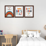 Set of 3, Baby Boy Themed Wall Frames - KF12