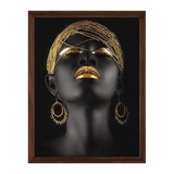 Set of 3, African lady Collage Wall Art Frames - S01