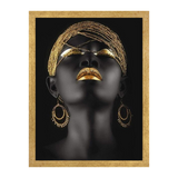 Set of 3, African lady Collage Wall Art Frames - S01