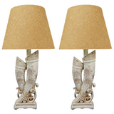 Pair of Elegant Elephant Tusks sculpture Table Lamps for Bedroom - TL105