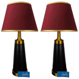 Pair of Black & Golden Classical Metal Table  Lamps-TL122