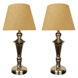 Pair of Exquisite Golden Metal Lamps - TL154