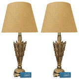 Pair of Golden Elegant Table Lamps for Bedroom - TL88